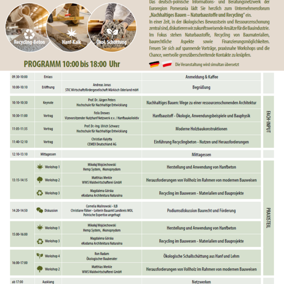 Programm Unternehmensforum 16.10.2024